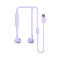 onn Earphones with Lightning Connector, Lilac