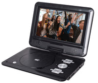 onn 10-Inch Black 480p Portable DVD Player Kit with Screen Swivel and Built-in Speakers
