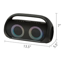 onn Portable FM Boombox with LED Lighting