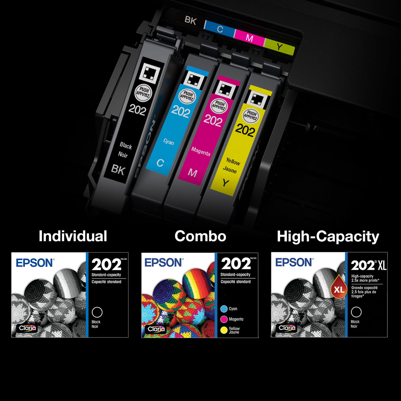 EPSON T202 Claria Genuine Ink Standard Capacity Color Combo Pack