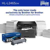 Brother Wireless HL-L2465DW Compact Monochrome Multi-Function Laser Printer with Print, Copy and Scan, Duplex and Mobile Printing