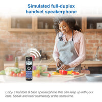 AT&T 4-Handset Expandable Cordless Phone with Unsurpassed Range, Bluetooth Connect to Cell, Smart Call Blocker and Answering System, DLP72412 (Black)