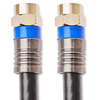 ONN. 25Feet Quad Shield Coaxial Cable, Black Color
