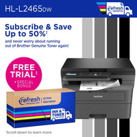 Brother Wireless HL-L2465DW Compact Monochrome Multi-Function Laser Printer with Print, Copy and Scan, Duplex and Mobile Printing