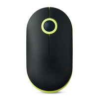 onn Multi-Device Wireless Full-Size Keyboard and 3-Button Mouse Set, Gray & Yellow