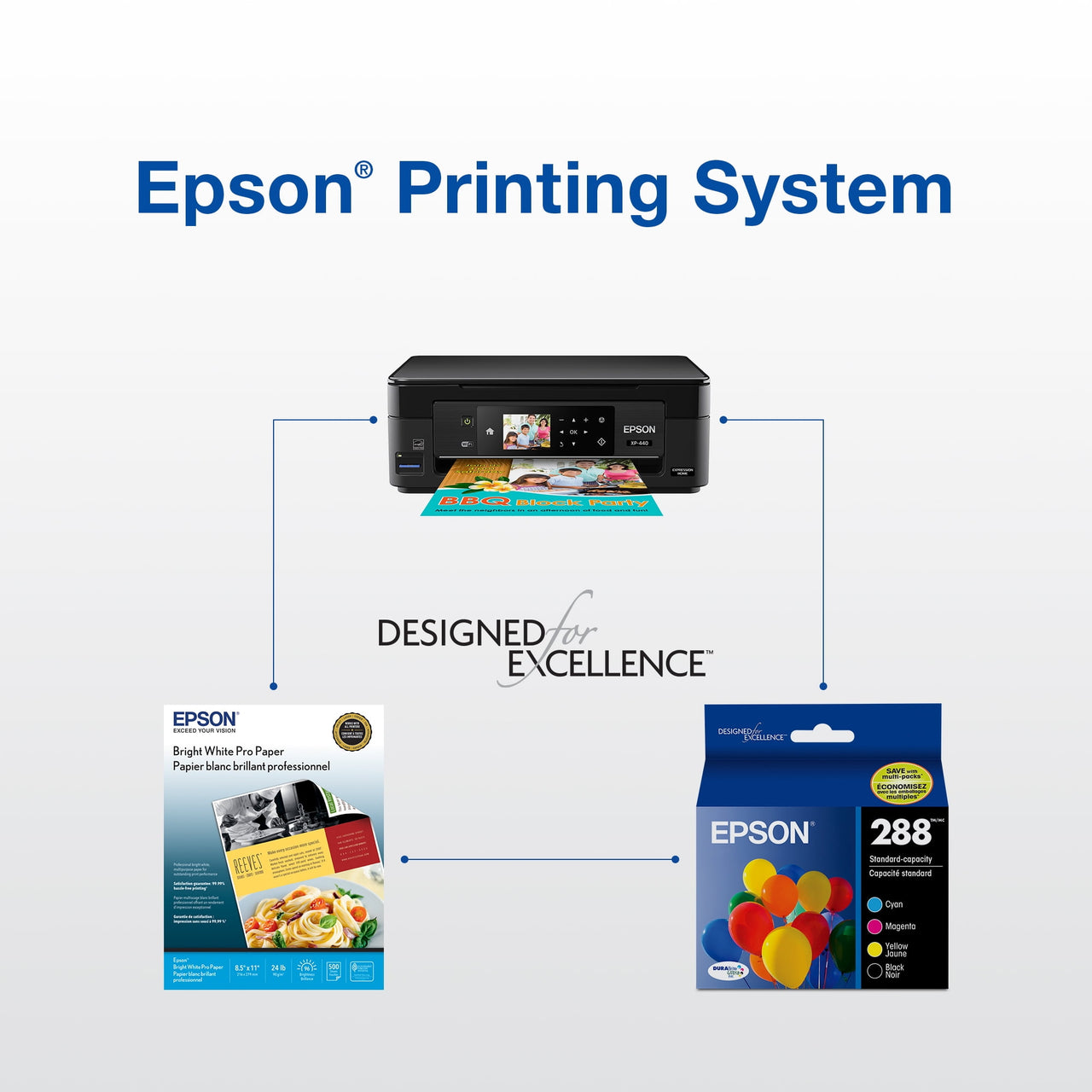 Epson 288 DURABrite Ultra Original Ink Cartridge - Black, Cyan, Magenta, Yellow