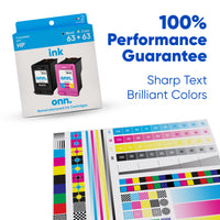 Remanufactured ONN HP 63 Black & Tri-Color Inkjet Cartridges 2-Pack