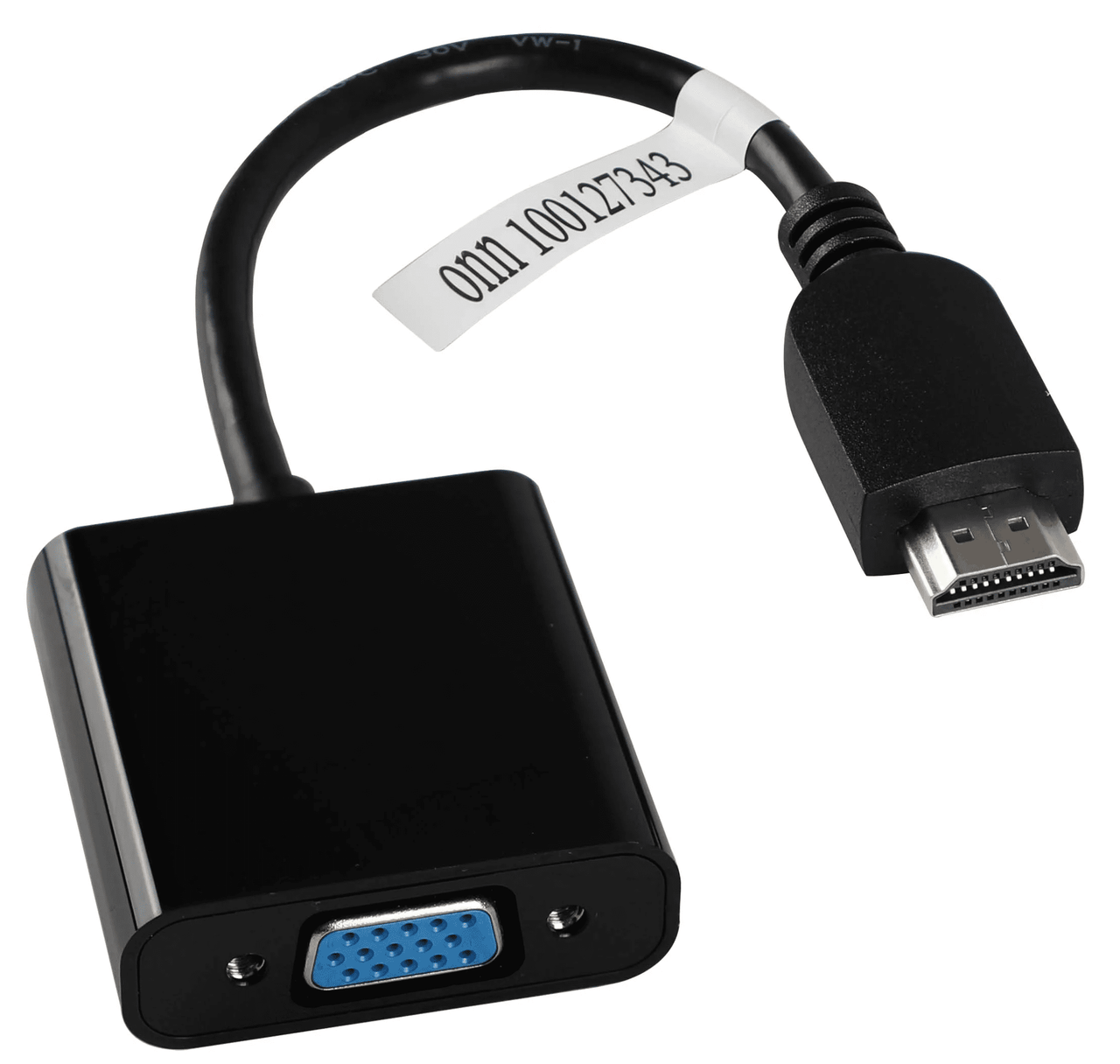 onn HDMI to VGA Adapter, HDMI Male to VGA Female, 1080p 2K Support, Gold-Plated Connectors, 8 Inch, Black