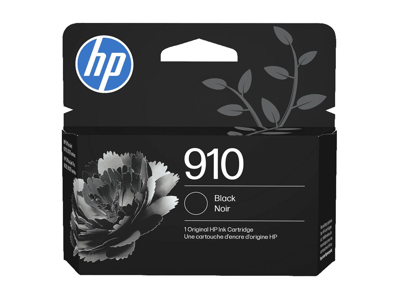 HP 910 Black Original Ink Cartridge, ~250 pages, 3YL61AN#140