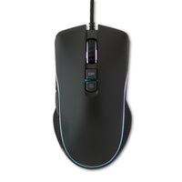 onn Wired USB Gaming Mouse with Adjustable DPI, Backlit, 7 Buttons Black