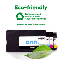 ONN INHPCL100014174 Ink Cartridges, HP 950XL Black & 951XL Color