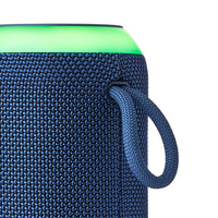 onn Medium Rugged Speaker with Bluetooth Wireless Technology and LED Lighting, Navy