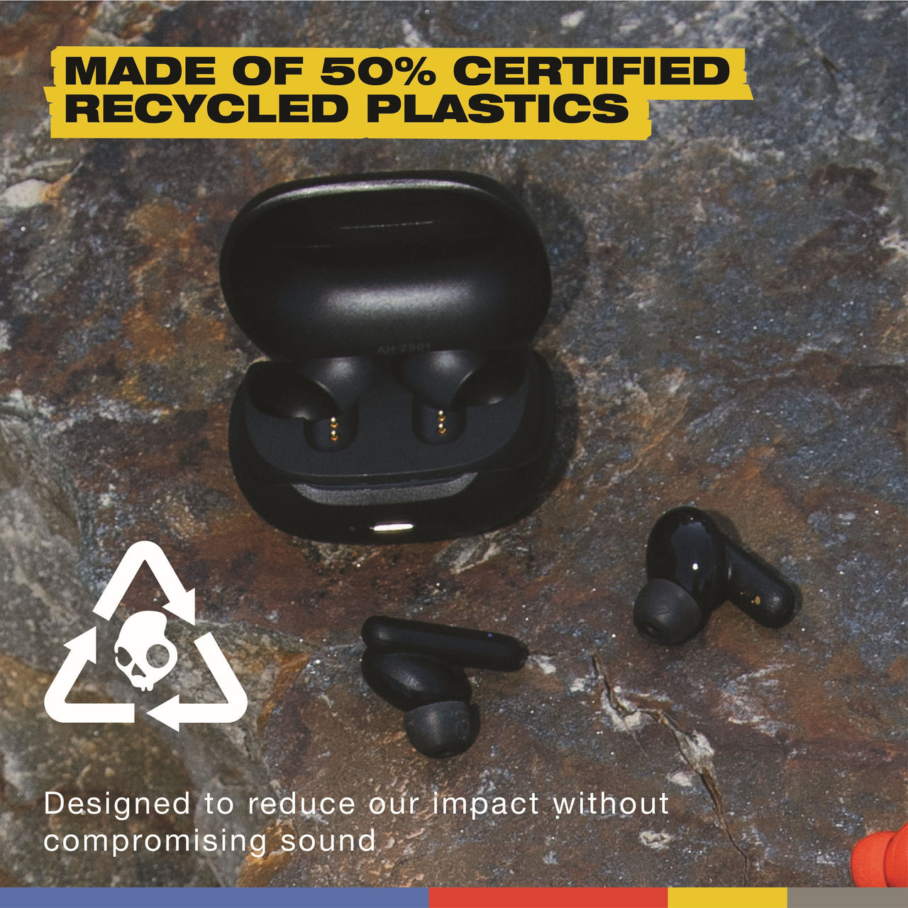 Skullcandy Smokin' Buds XT True Wireless in-Ear Earbuds, Black