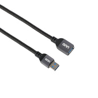 onn 6' Braided USB Extension Cable, Black