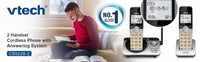 VTech CS5229-2 2 Handset Extended Range DECT 6.0 Cordless Phone with Answering System (Silver/Black)
