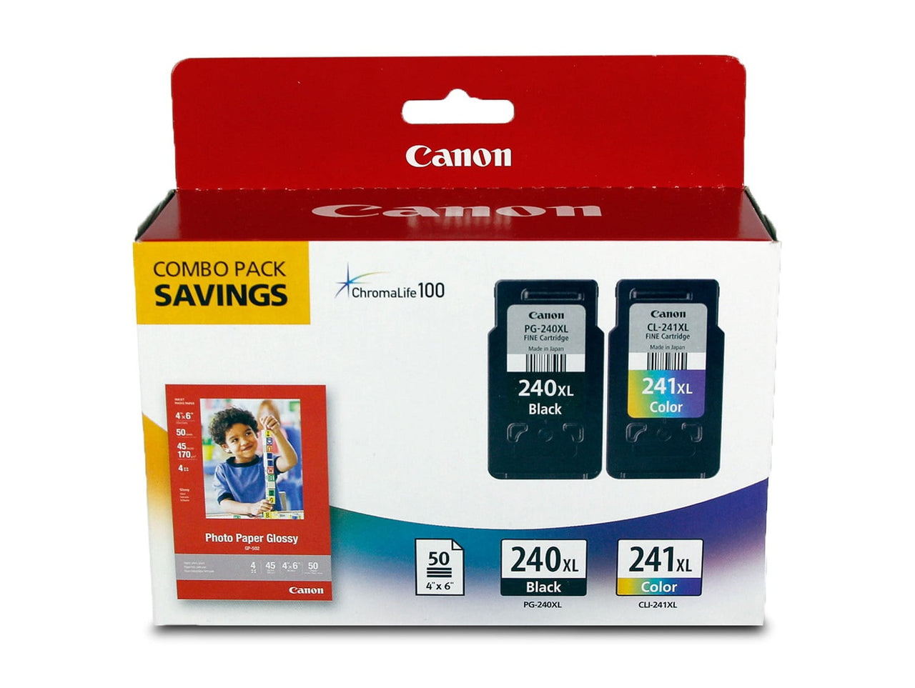 Canon PG-240XL/CL-241XL - Genuine Ink Cartridge Combo Pack for Select PIXMA Printers - Black & Color