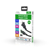 New 10ft Non-Polarized Replacement Power Cord, Works With Game Consoles, Cable Boxes, Printers
