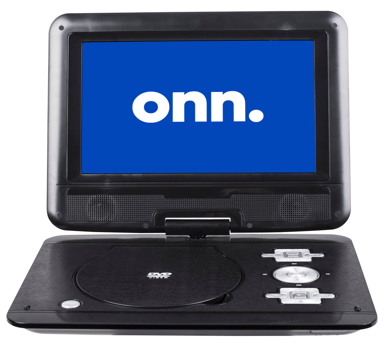 onn 10-Inch Black 480p Portable DVD Player Kit with Screen Swivel and Built-in Speakers