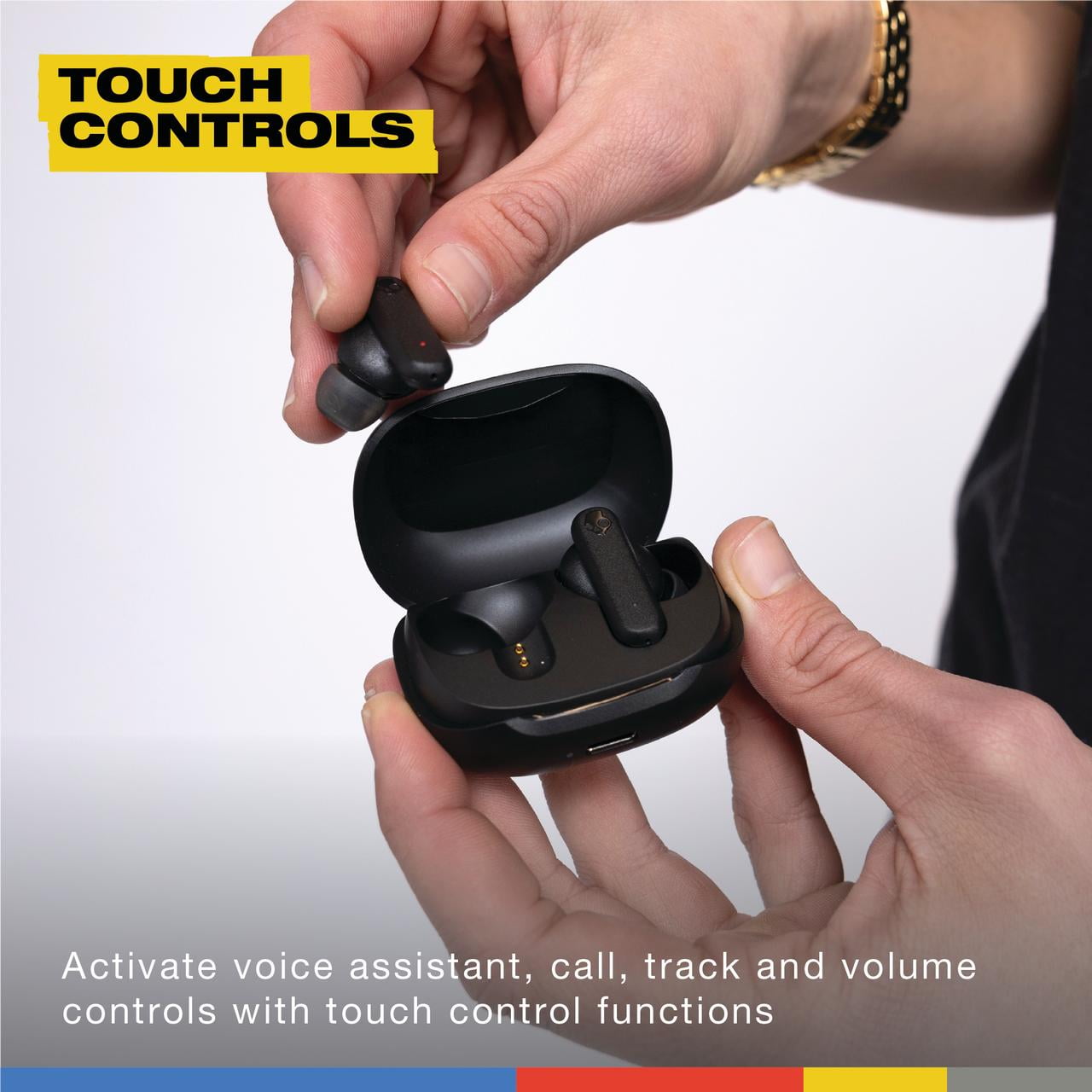 Skullcandy Smokin' Buds XT True Wireless in-Ear Earbuds, Black