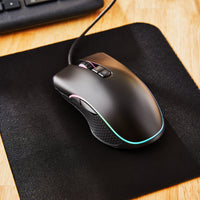 onn Wired USB Gaming Mouse with Adjustable DPI, Backlit, 7 Buttons Black