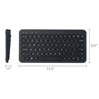 onn Mini Compact Wireless Office Keyboard USB Receiver, 78 Keys, Grey