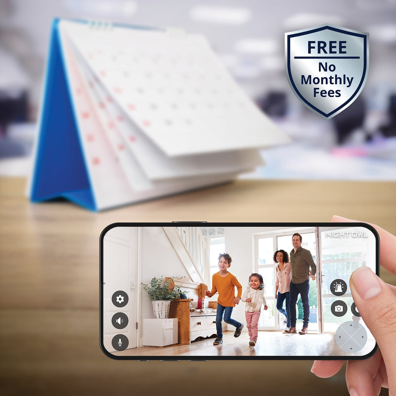 Night Owl® Wire Free (Battery) 2K Spotlight Cameras with 2-Way Audio and Audio Alerts and Siren - White