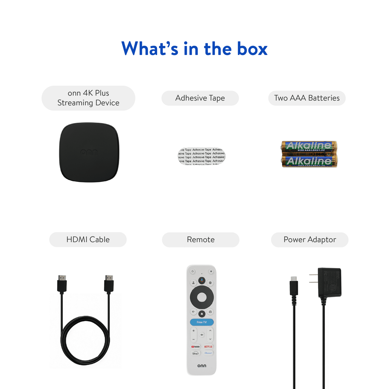 onn 4K Plus Streaming Device, Google TV - Ultra-fast Streaming, Stunning 4K UHD, 16GB Storage, 2GB RAM, Dolby Vision & Atmos, Remote with Voice Control