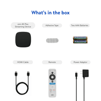 onn 4K Plus Streaming Device, Google TV - Ultra-fast Streaming, Stunning 4K UHD, 16GB Storage, 2GB RAM, Dolby Vision & Atmos, Remote with Voice Control