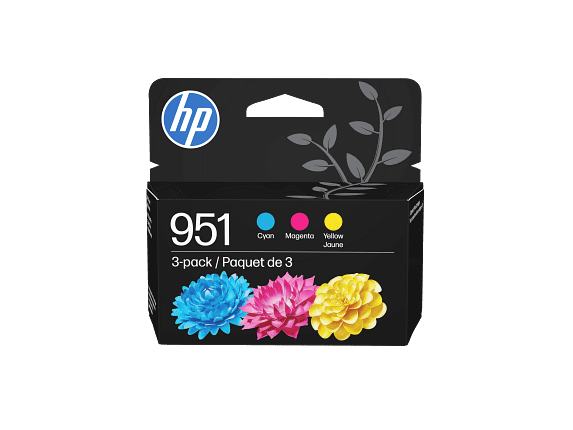 HP 951 3-pack Cyan/Magenta/Yellow Original Ink Cartridges, Per cartridge: ~700