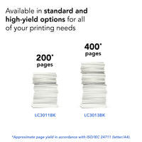 Brother Genuine LC3013BK High-yield Black Printer Ink Cartridge
