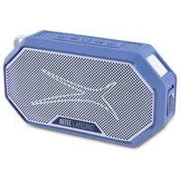 Altec Lansing HydraMini 2.0 EverythingProof Bluetooth Speaker, Waterproof IP67, Floats, 12-Hour Playtime, Built-In Magnet, Carabiner & Mount, Blue White