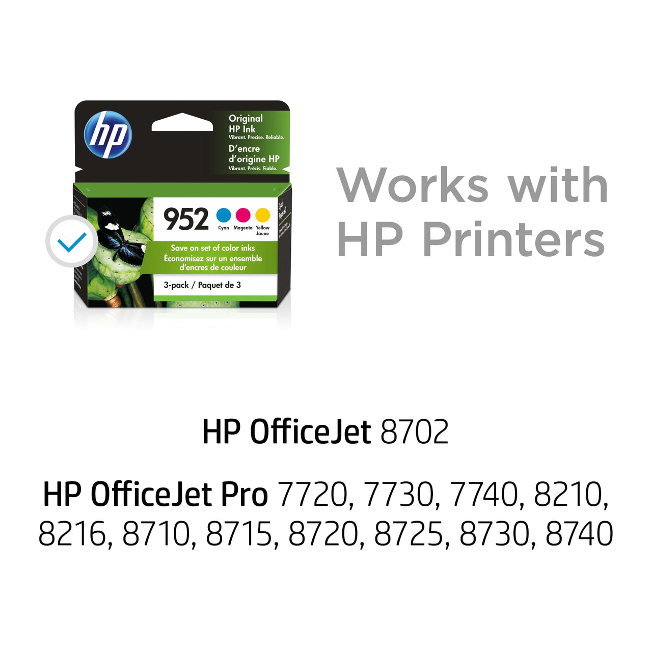 HP 952 Black Original Ink Cartridge, ~900 pages, F6U15AN#140