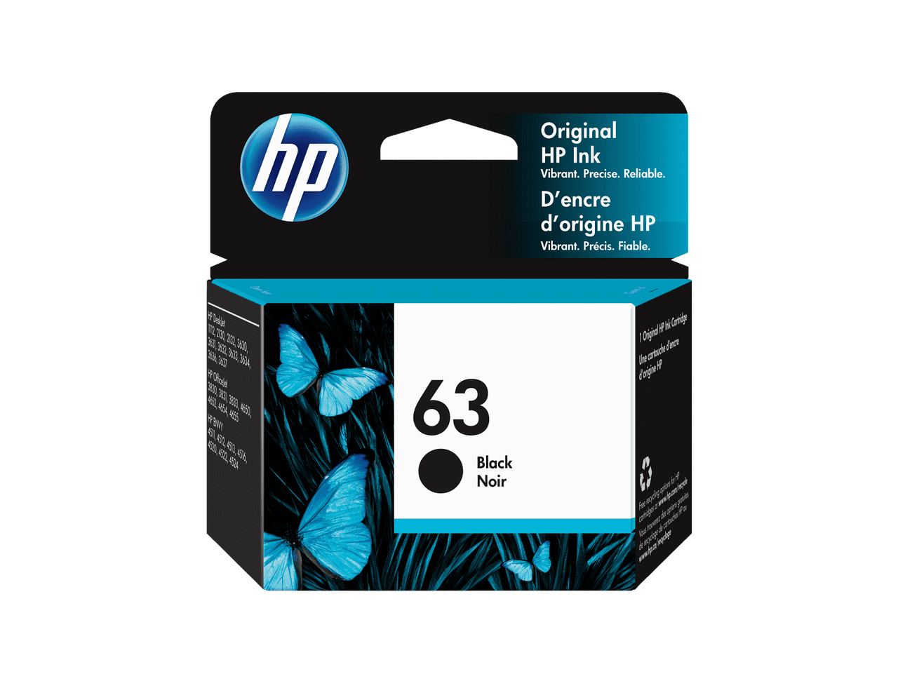HP - Hp 63, (f6u62an) Black Original Ink Cartridge