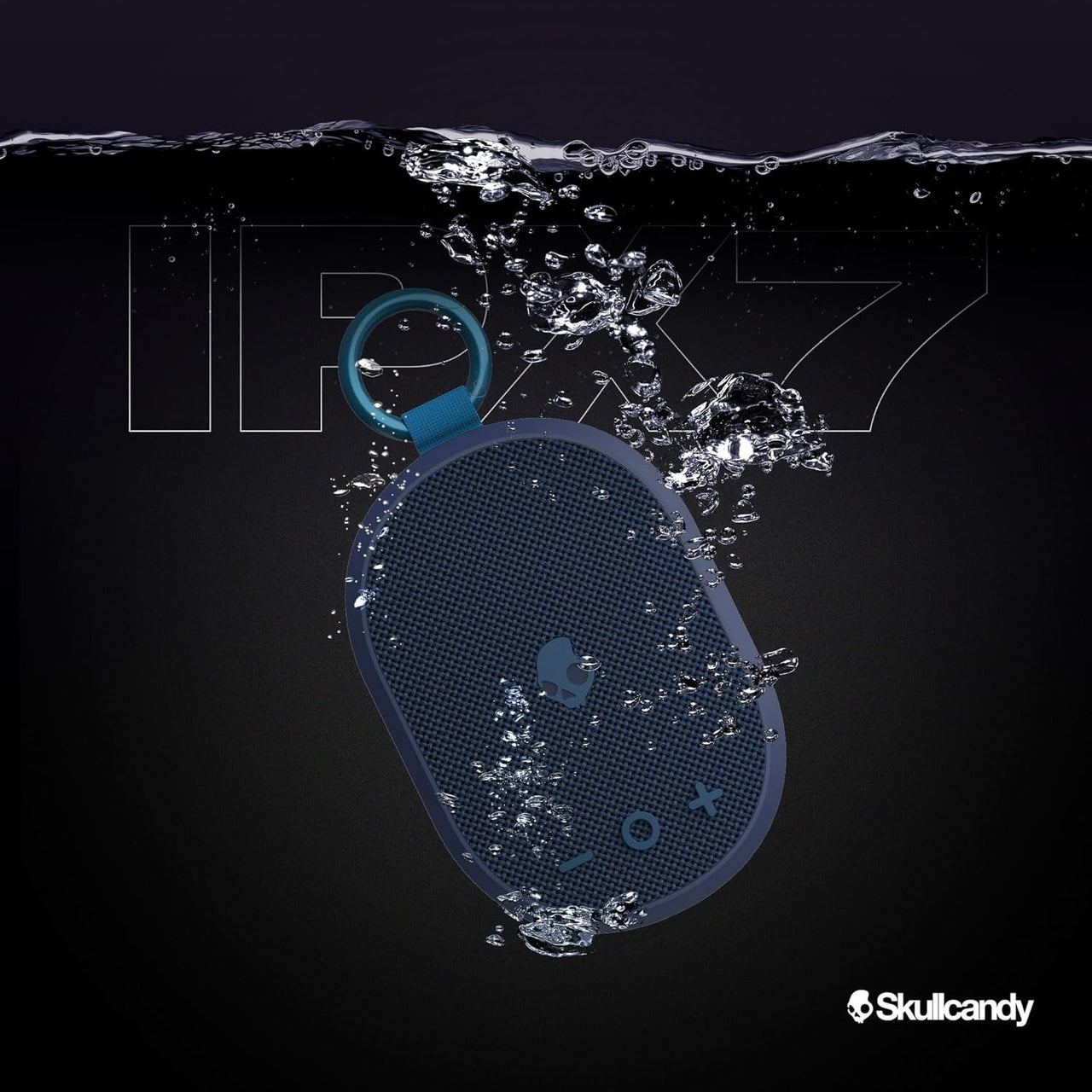 Skullcandy Kilo XT Wireless Bluetooth Speaker - IPX7 Waterproof Mini Speaker with 24 Hour Battery and True Wireless Pairing - for Outdoor, Black