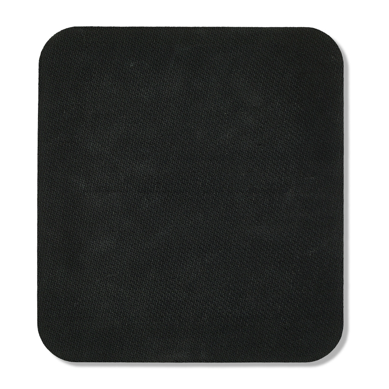 onn Mouse Pad, square, polyester surface with non-slip natural rubber backing, black