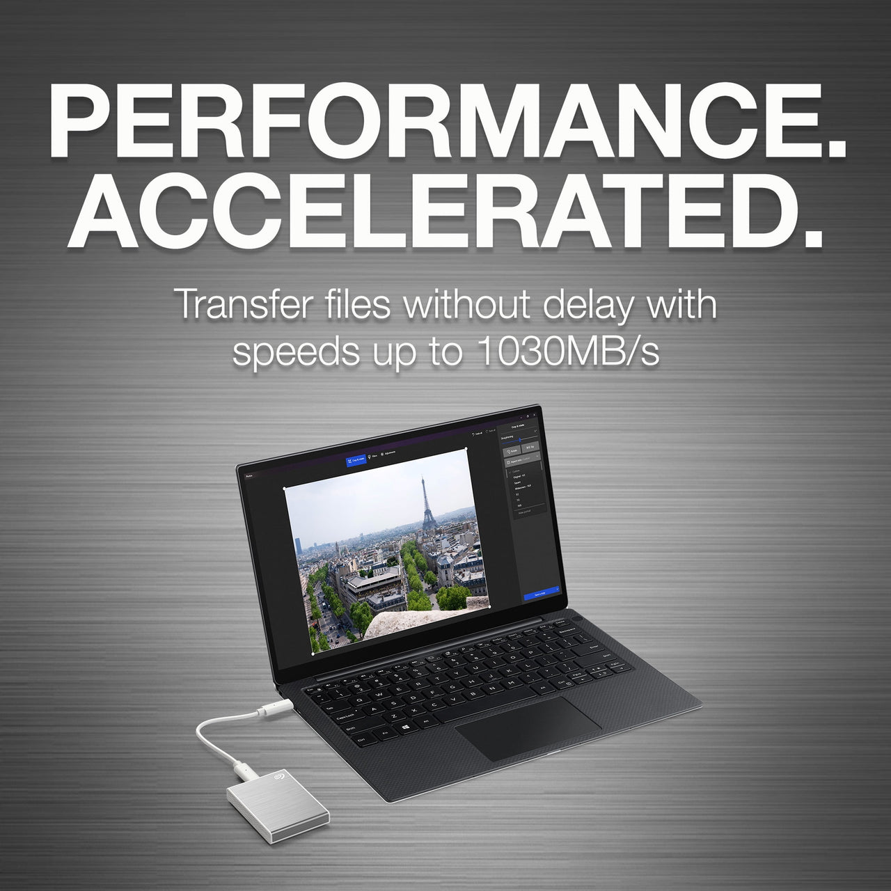 Seagate One Touch SSD 1TB External SSD Portable - Silver, Speeds up to 1030MB/s, with Android App, 1yr Mylio Create, 4mo Adobe Creative Cloud Photography Plan and Rescue Services (STKG1000401)