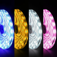 Feit Electric 32' Indoor/Covered Patio Color Changing LED Strip Light with Remote, RGB LED Plug-in