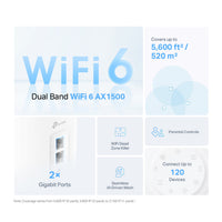 TP-Link Wi-Fi 6 Mesh Router Replacement System | 3- AX1500 Mesh Routers | Coverage up to 5,600 Sq. ft. | Parental Controls | Connect up to 120 Devices | TP-Link Deco W4500