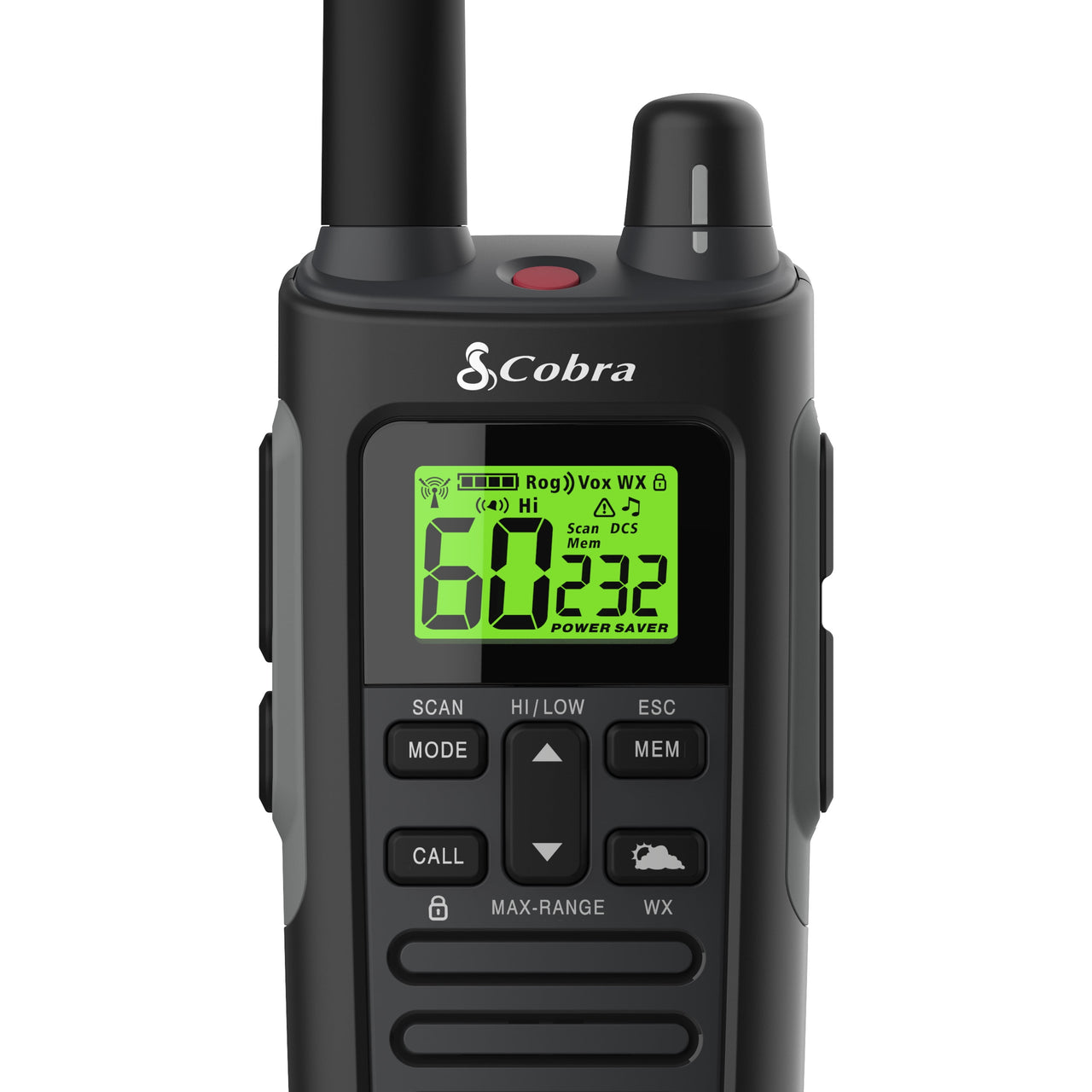 Cobra RX685 Walkie Talkies Two-Way Radios (Pair), 40-mile Range and 60 Channels with 121 Privacy Codes - IP54 Waterproof & NOAA Weather Alerts