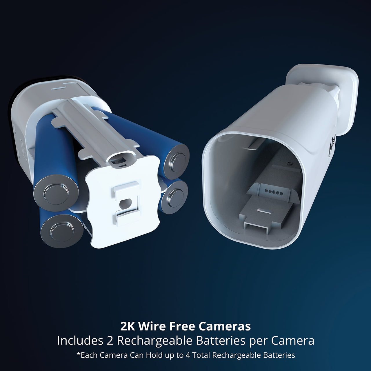 Night Owl Expandable Wi-Fi Security Hub with 64GB microSD Card and 3 Wire Free 2K Deterrence Cameras