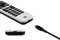 GE Universal Remote Control, 4 Device, Backlit, Rechargeable, Artic White, 80984