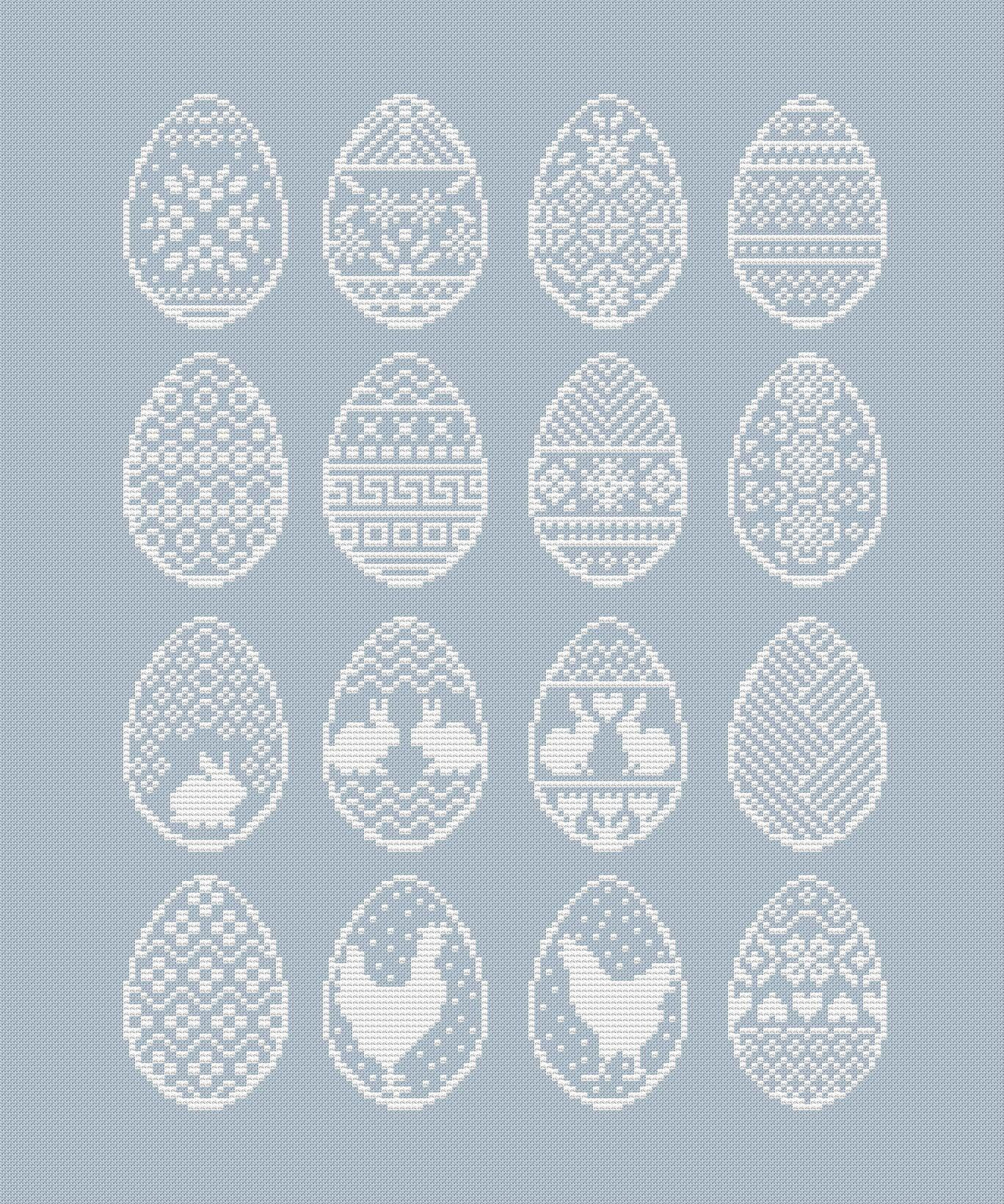 Easter Eggs - PDF Cross Stitch Pattern