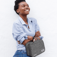 Maxell Soft Shell Electronic Carrying Case with Mesh Pockets, for USBs, Gray