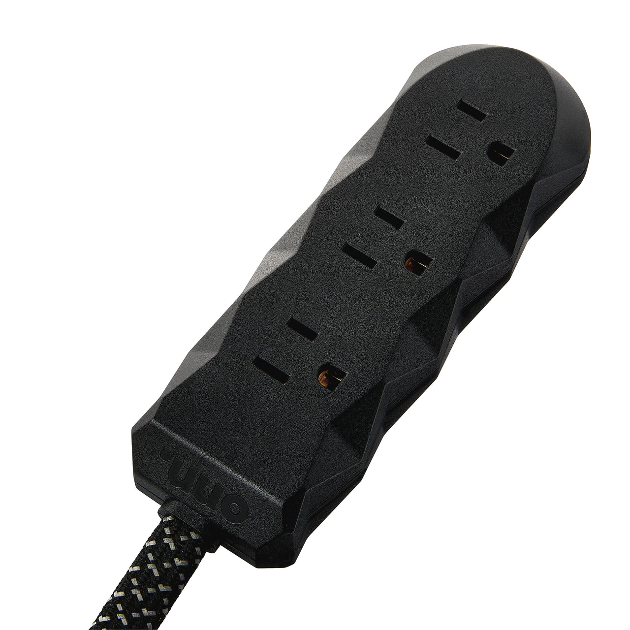 onn 3-Outlet Surge Protector with 4' Power Cord, Black