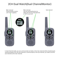 onn 23 Mile Range Walkie Talkies with Two Way Radios, LED Light and 22 FRS Channel Options, 3 Count