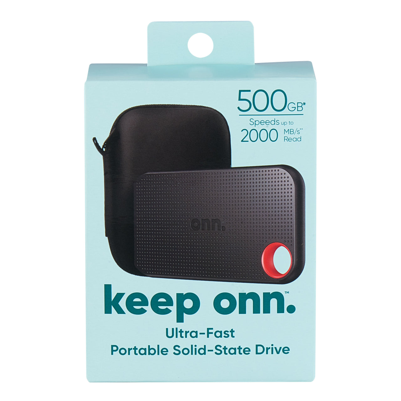 onn 500 GB Ultra-Fast External Portable Solid-State Drive
