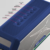 Altec Lansing Hydra Jolt 2.0 Everything Proof Wireless Magnetic Portable Bluetooth Speaker, Periwinkle Blue White, IMW1202-PERIWT