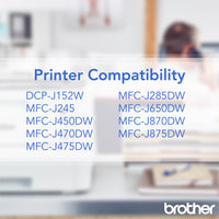 Brother Genuine LC101BK Standard-Yield Black Printer Ink Cartridge