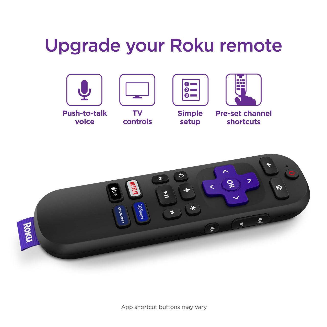 Roku Voice Remote (Official) for Roku Players, Roku Audio, and Roku TV™