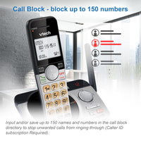 VTech CS5229-2 2 Handset Extended Range DECT 6.0 Cordless Phone with Answering System (Silver/Black)